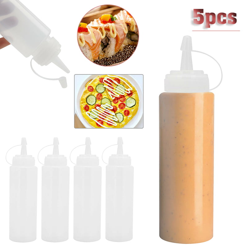 Details about   1X Plastic Clear Refillable Squeeze Squeezy Sauce Bottle Bottles Dispenser A9C0 