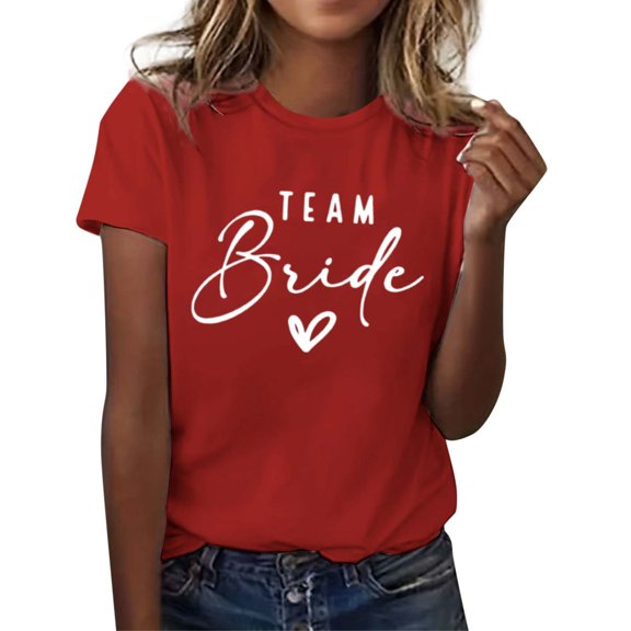 Women Bride Shirt Team Bride Shirts Party Shirts Bridal Party T-Shirt Bridesmaid Proposal Gift