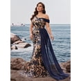 thumbnail image 5 of AURA Women Plus Size Mermaid Sequin Evening Gown Sleeveless Elegant Formal Dress, 5 of 8