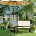 thumbnail image 6 of CRXX Outdoor Glider 2-Person Outdoor Glider Bench, Patio Chair, Rocking Patio Chairs Outdoor Loveseat for Backyard, Poolside, Garden,Porch, Heavy Duty Steel Frame, Beige, 6 of 7