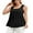 Black, variant on Sociala Womens Summer Tank Tops with Padded Bras Loose Fit S - 3XL