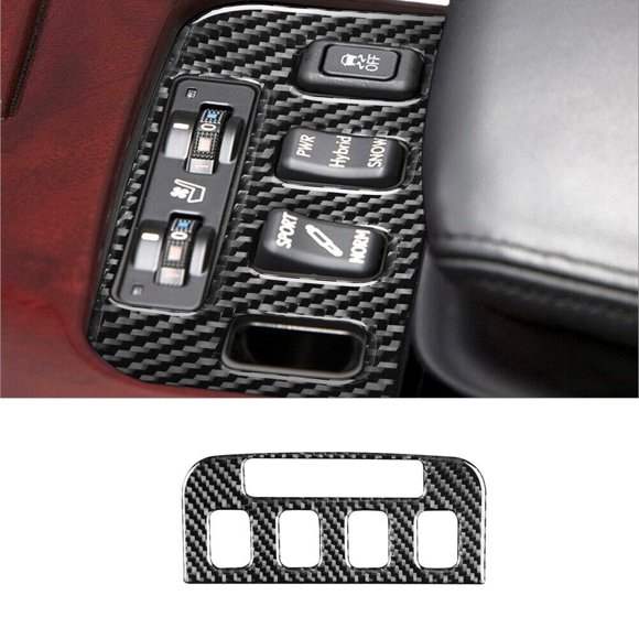 Autocollant Intérieur de Voiture en Fibre de Carbone Doux et Lumineux, Décoration, Couvercle de Bouton Chauffant en Fibre de Carbone pour Siège Intérieur, pour Lexus GS300/350/450h/460Auto, Protection de Voiture, Accessoires Intérieurs