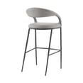 thumbnail image 3 of Silla Taburete Benzara Monie con Respaldo Curvo Flotante Gris, 3 of 9