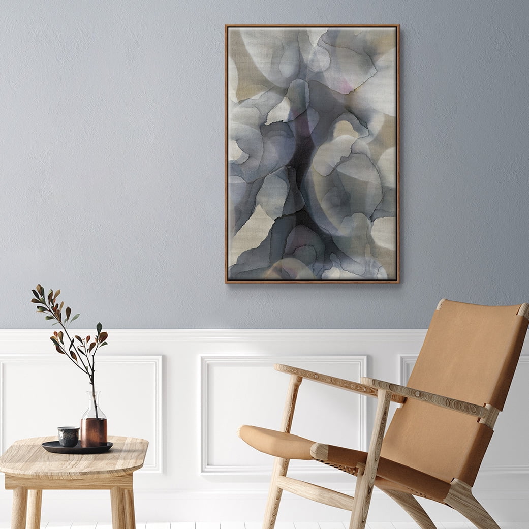Heavy Weather Framed Premium Gallery Wrapped Canvas - Ready to Hang - 27 x 41 - Walnut Floating Frame