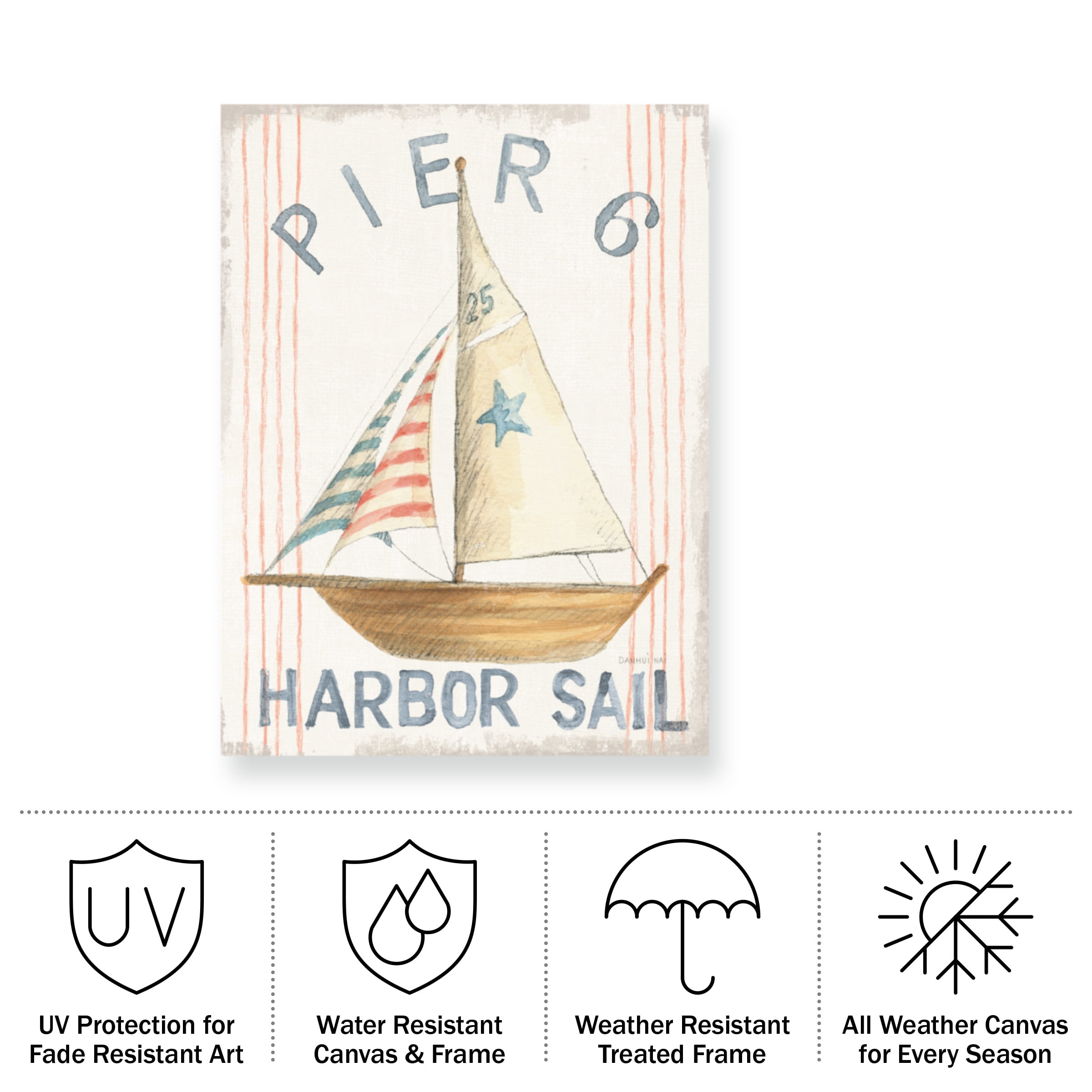 Danhui Nai 'Floursack Nautical VII' Outdoor Canvas