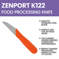 thumbnail image 4 of Zenport K122 Fruit and Tomato Food Processing Knife, 2 Inch Stainless Steel Blade, Orange, 4 of 5