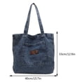 thumbnail image 2 of Bolso Mujer Clutch Moda Denim Simple Mujer Bolso De Viaje Azul Oscuro Azul, 2 of 8