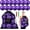 Purple, variant on Set of 25 Pilates Balls Bulk 9 Inch Small Exercise Ball | with Mesh Bag and Pump,Yoga, Stability, Physical , , Barre, ABS Core, Gym,