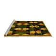 thumbnail image 2 of Ahgly Company Machine Washable Indoor Rectangle Oriental Yellow Modern Area Rugs, 4' x 6', 2 of 4