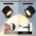 thumbnail image 3 of USB Rechargeable LED Lights with Remote 3 Color Temperatures Brightness Dimmable 360 Rotatable Magnetic Installation B, 3 of 5