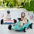 thumbnail image 2 of Costway 12V Kids Electric Go Kart 7AH Battery Powered Ride on Race Toy with Remote Control Blue, 2 of 10