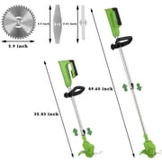 SAYFUT Electric Weed Lawn Eater Edger Grass String Trimmer Cutter Portable 2 Batteries