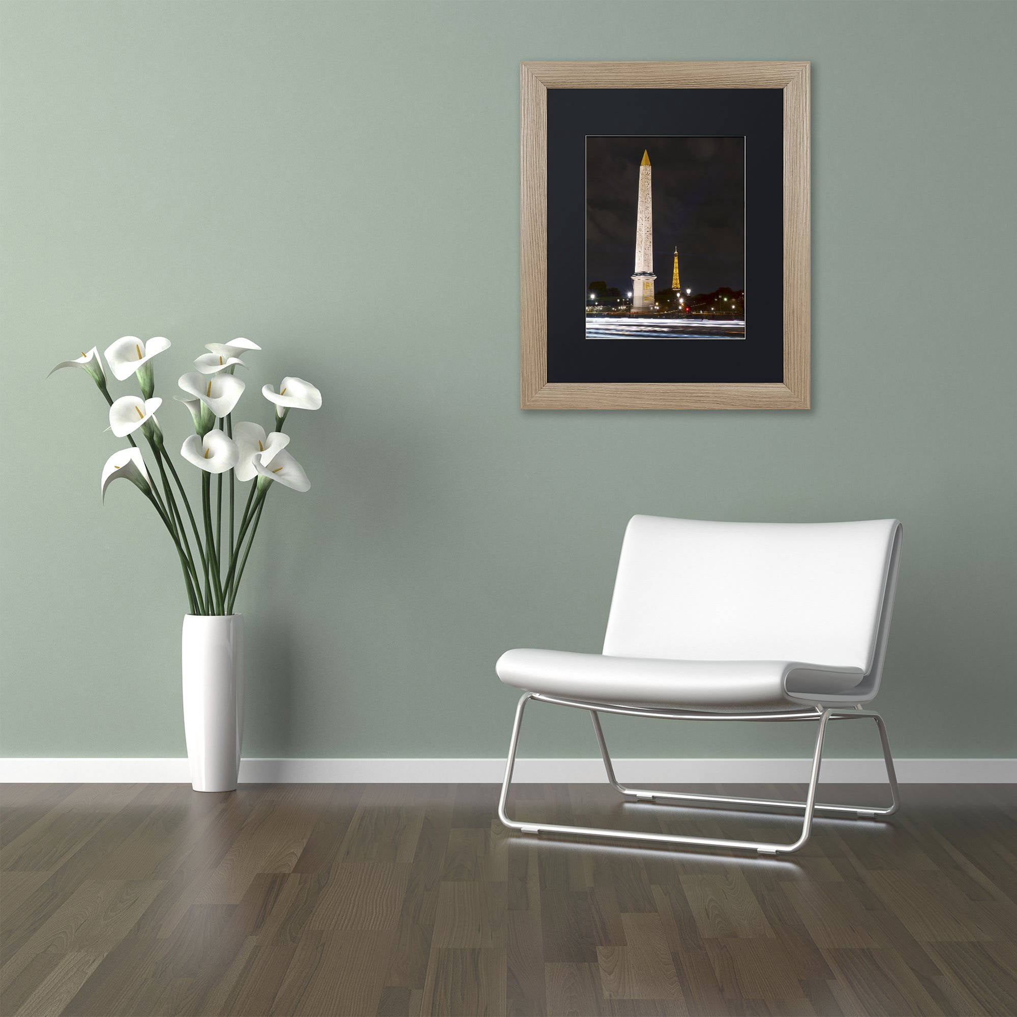 Trademark Fine Art "Concorde Place" Canvas Art by Michael Blanchette Photography Black Matte, Birch Frame