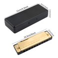 thumbnail image 2 of 4-Piece Key of C Harmonica Set - 10-Hole 10-Tone Beginner Musical Instrument for Kids & Students, with Protective Case, Multicolor, 2 of 8