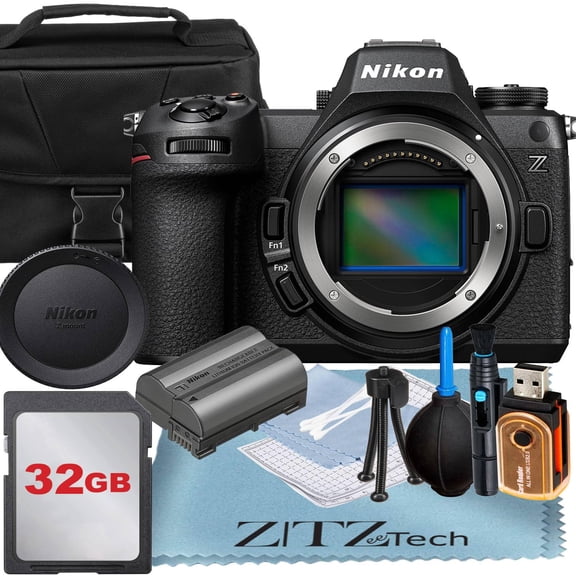 Nikon Z6 III Mirrorless Camera (Body Only) with 32GB SanDisk Memory Card   Cleaning Kit   ZeeTech Accessory Bundle (International Version)