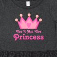 thumbnail image 4 of Inktastic Yes I Am the Princess Crown Girls Toddler Dress, 4 of 5