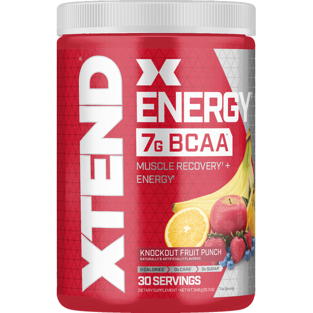 Xtend Energy BCAA Powder, 125mg Caffeine + Sugar Free Pre