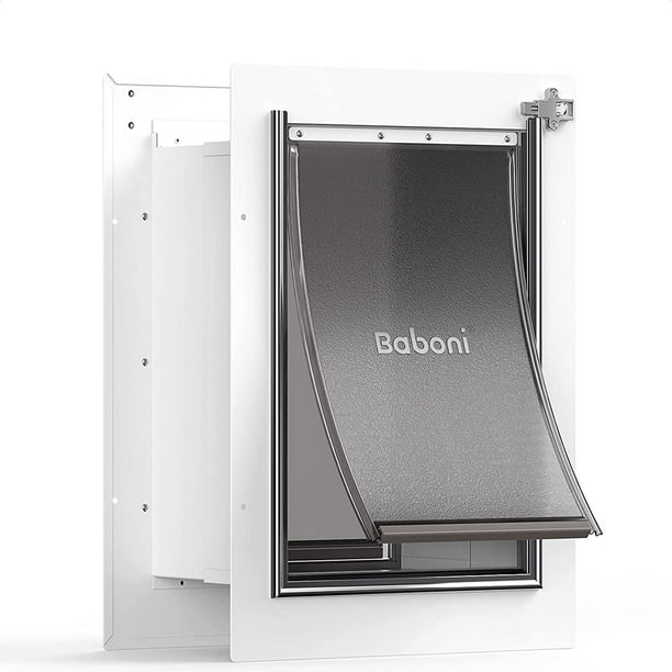 Baboni Pet Door for Wall, Steel Frame and Telescoping Tunnel Dog Door