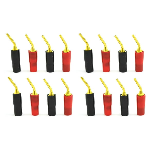 8pcs 2mm Speaker Bent Pin Banana Plug Jack Cable Connector Fits Most Speaker TAPDRA Spare Part
