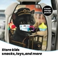 thumbnail image 4 of Goofa Adorable Kitten On Mini Train Pattern Car Back Seat Protector for Kids (2 Pack) ,Anti-kick Storage Mat for Car Seats,Shields from Footprints, 4 of 6