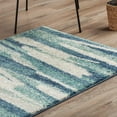 thumbnail image 2 of Addison Reston Modern Geometric Shag Blue Area Rug, 2 of 8