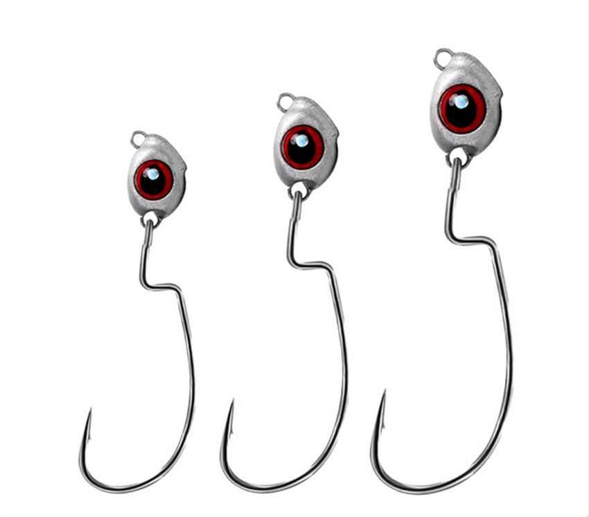 20PCS Swimbait Jig Head Hooks  Bass Fishing Texas Jig Head EWG Hook Freshwater