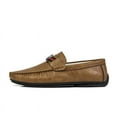 thumbnail image 2 of Men's Casual Loafers Slip On Leather Shoes Comfortable Lightweight Driving Shoes Male Moccasins Classic Penny Loafer Flats Boat Shoes Outdoor Walking Shoes, 2 of 14
