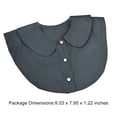 thumbnail image 5 of Cuello falso desmontable Alt Ropa Dickey suéter blusa media camisas para trajes de negocios ropa accesorios de ropa Black 2 Pack Eigraketly AP008266-06B, 5 of 5