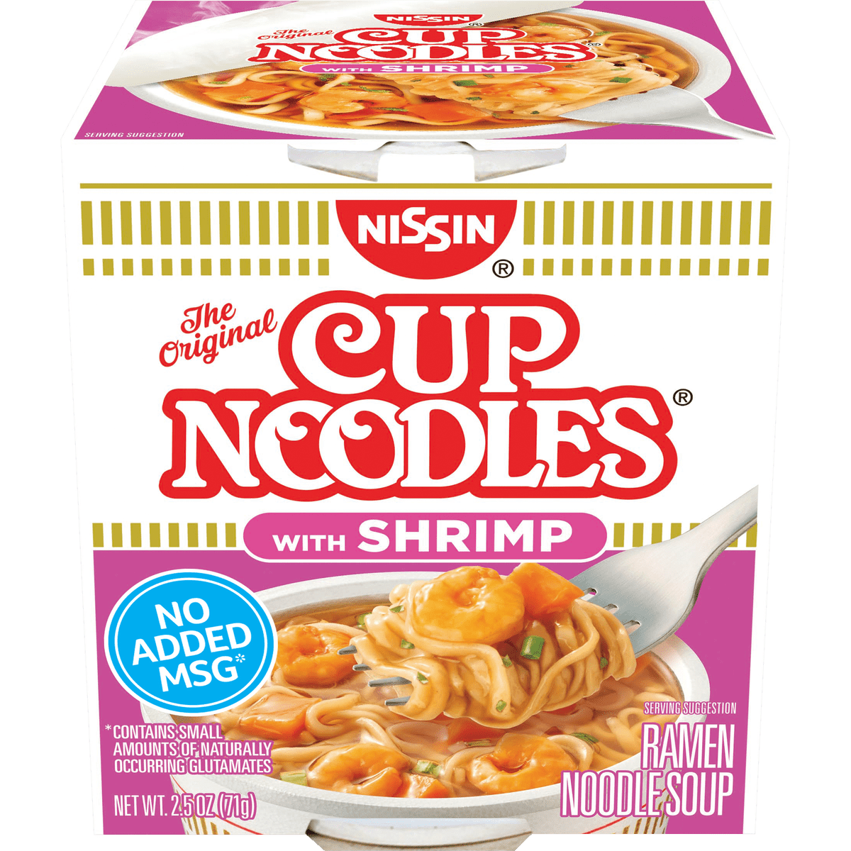 Nissin Cup Noodles Shrimp Flavor, 24-pack
