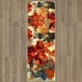 thumbnail image 4 of Mohawk Home Aurora Colorful Garden Multi Contemporary Floral Printed Runner, 1'8"x6', Orange & Green, 4 of 5