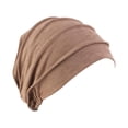 thumbnail image 1 of Minnieouse Gorros de cáncer para mujer, gorros elásticos para dormir, cómodos, elásticos, transpirables, talla única, se adaptan a la Sombreros café, 1 of 6