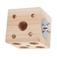thumbnail image 2 of Riousery Bird Block Chewing Toy, Wooden Foraging Shredding Parrot Block Perch Toy for Lovebirds Cockatiels Budgies, Natural Pine Wood Pet Cage Accessory, Regular 7cm / 2.8 inches, 2 of 9