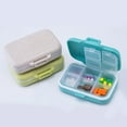 thumbnail image 4 of ULTNICE Portable Medicine Dispenser with Six Compartments for Pill Storage Wheat Straw and PP Sky 5 x 2 1 inches, 4 of 8