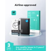 INIU 45W Fast Charging Portable Charger, 40% Smaller 10000mAh with Detachable Cable, Flight-Safe Travel Power Bank, USB C External Battery Pack for iPhone 17 16 Pro iPad Samsung S25 Google etc, Black