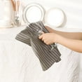 thumbnail image 4 of REGALWOVEN Striped Kitchen Towels Highly Absorbent, Tea Towels Reversible Cotton Dish Towels Hand Towels Brown 2, 4 of 7