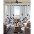 thumbnail image 4 of Purple Spring Floral Blackout Curtains 96 Inches Long for Bedroom, Watercolor Summer Birds Butterfly Thermal Insulated Room Darkening Black Out Window Curtain Panels Grommet Drapes for Living Room, 4 of 8