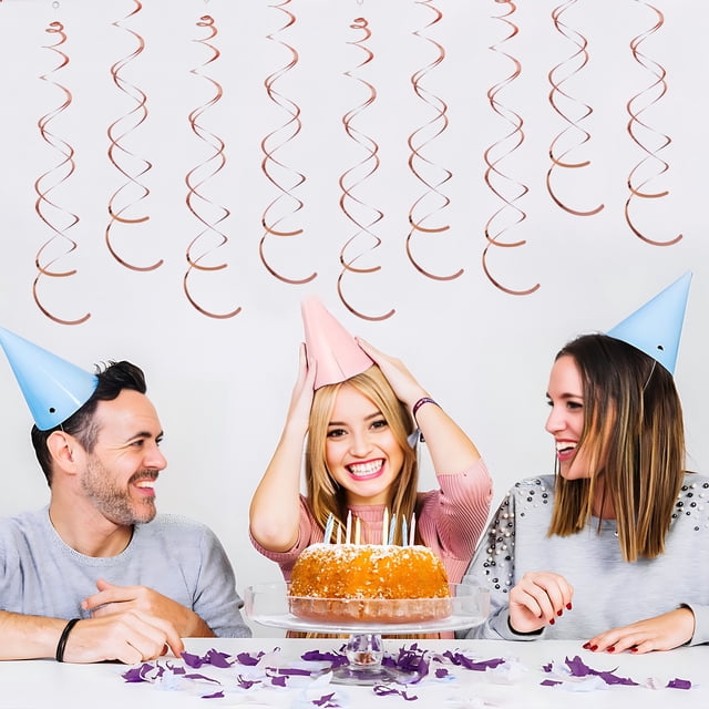 Becaristey 6pcs Set Streamers Decorations Party Streamers Gold Streamers Party Decorations Ceiling Decorations For Birthday Party TYPE3 NO3