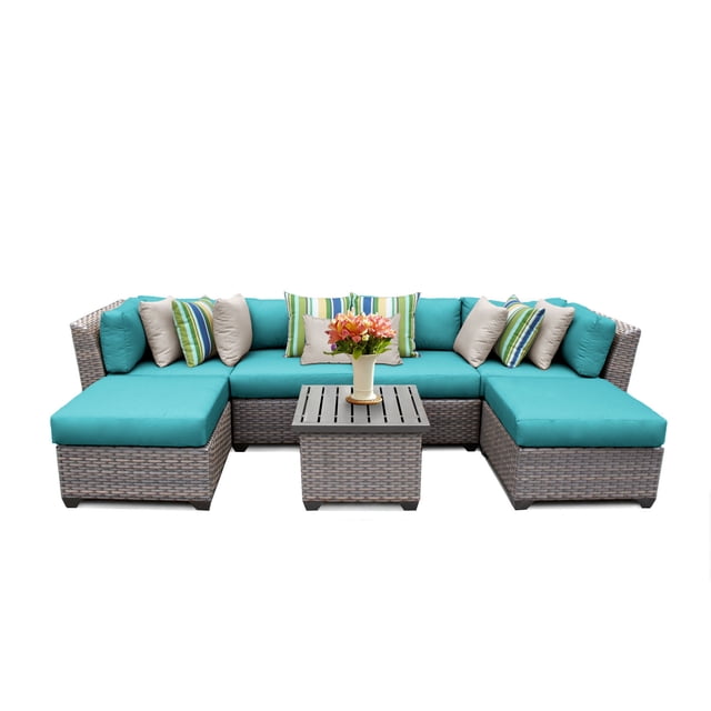 Catalina 7 Piece Outdoor Wicker Patio Furniture Set 07a