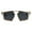 Slate Black, variant on Futuristic Squared Geometric Racer Retro Fashion Sunglasses Tortoise Smoke