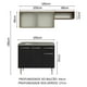 thumbnail image 3 of Madesa Gabinete de Cocina Integral Compacta 165 cm con Fregadero Emilly Rustic/Negro 05, 3 of 11