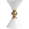 thumbnail image 3 of Meridian Furniture Table d'Appoint en Forme de Sablier en Métal Blanc et Or, 3 of 5