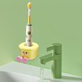 thumbnail image 1 of Organizador de baño con soporte para cepillos de dientes, versátil y moderno, para montaje en pared, para guardar brochas de maquillaje, accesorios de Amarillo, 1 of 8