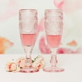 thumbnail image 2 of Weddingstar Vintage Style Pressed Glass Flute In Blush Pink, 2 of 4
