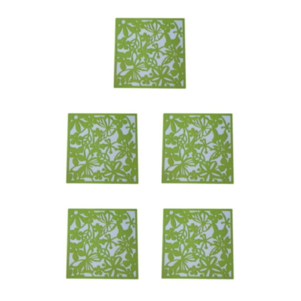 Injueey Panel de pantallas divisorias colgantes de 4 piezas, elegante, ligero y fácil de montar, mariposas verdes multifuncionales Type2 NO2