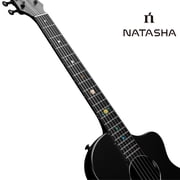 Natasha Solar System Asteroid Carbon Fiber 38-inch Folk Guitar. Premium guitar case and fretboard cleaning cloth.