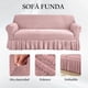 thumbnail image 4 of 3 Pzs Funda Cubre Sala Sofá Elástica Con Falda Tipo Plumeti, 4 of 11