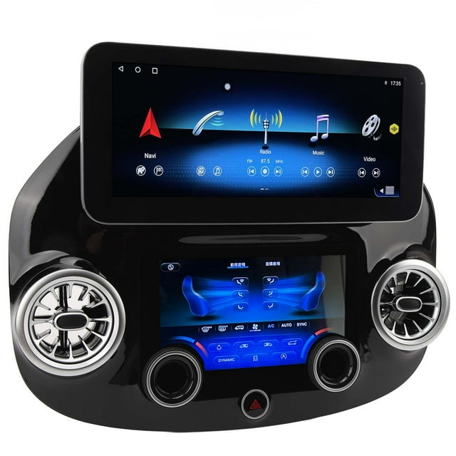 12.3 Inch Car Stereo 9 Inch AC Control Panel, HD Touchscreen Car Multimedia Player Reciever Head Unit Replacement For Vito W447 2014 To 2022