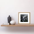 thumbnail image 2 of Fish Swimming Surface Air Modern Acrylic Painting Square Wooden Framed Wall Art Print Picture 8X8 Inch, 2 of 4