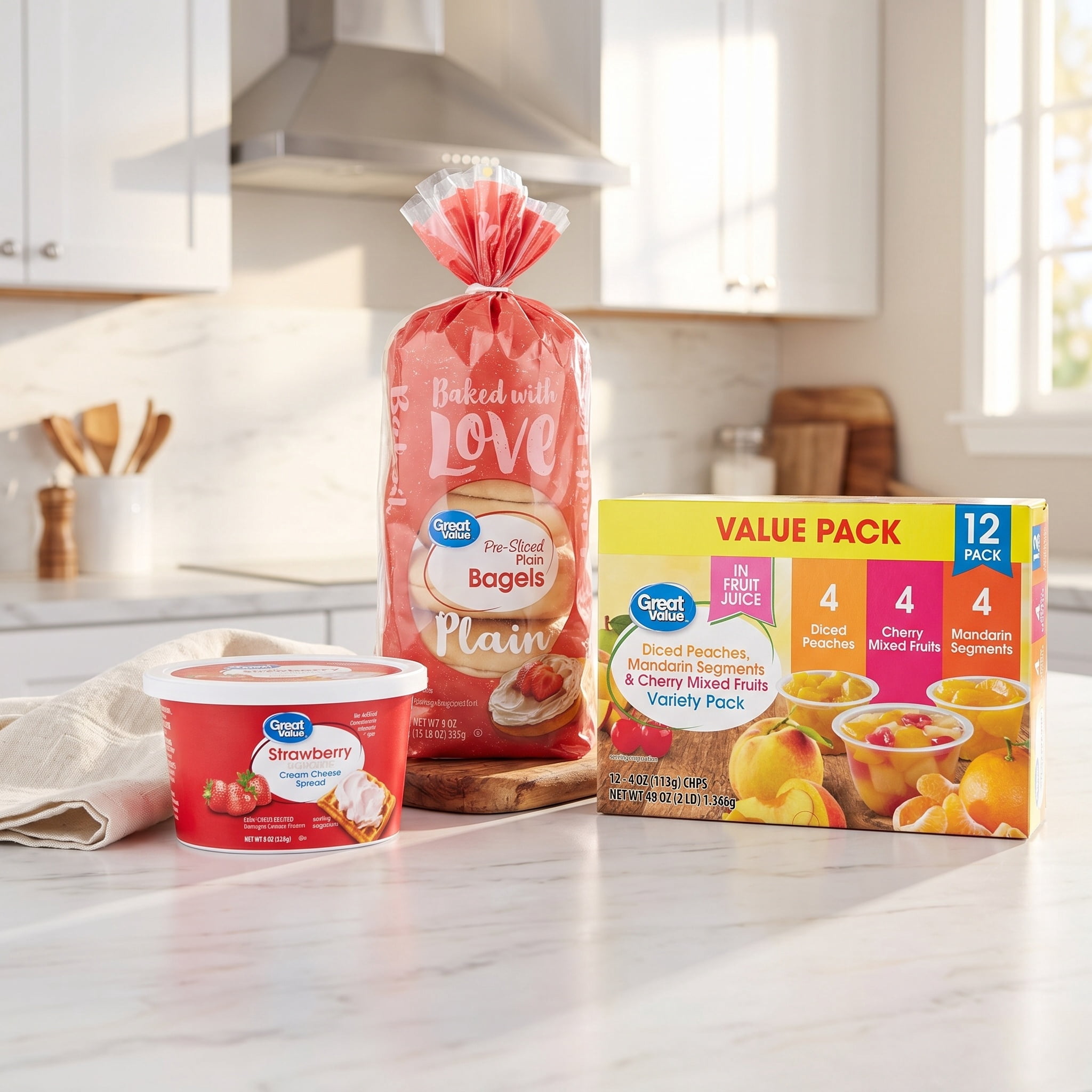 Bagel and Fruit Cup Meal Bundle