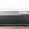 thumbnail image 3 of World Rug Gallery Modern Boxes Design Non-slip (Non-skid) Area Rug - Gray 5'x6'6" Oval, 3 of 8